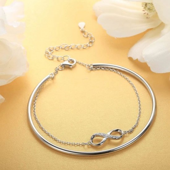 Infinity Bracelets And Anklet Bracelets For Women Adjustable Length Gift For Mother's Day Infinity Bracelets And Anklet Bracelets For Women Adjustable Length Gift For Mother's Day